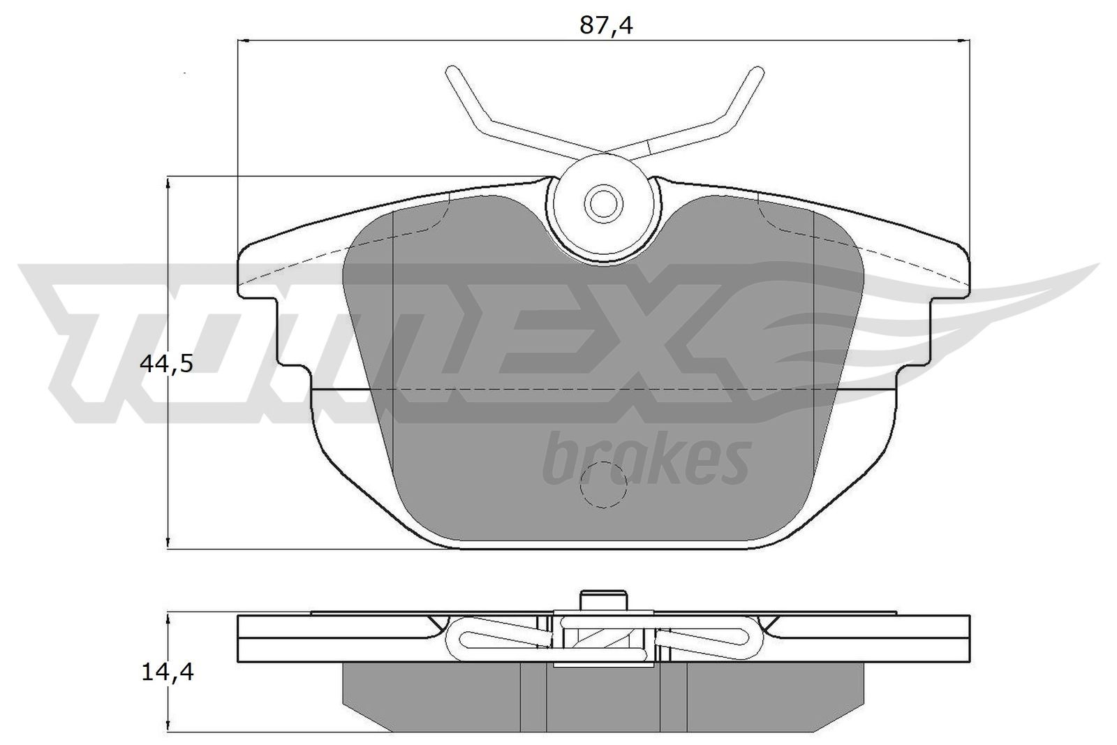 Obrázok Sada brzdových platničiek kotúčovej brzdy TOMEX Brakes  TX1243